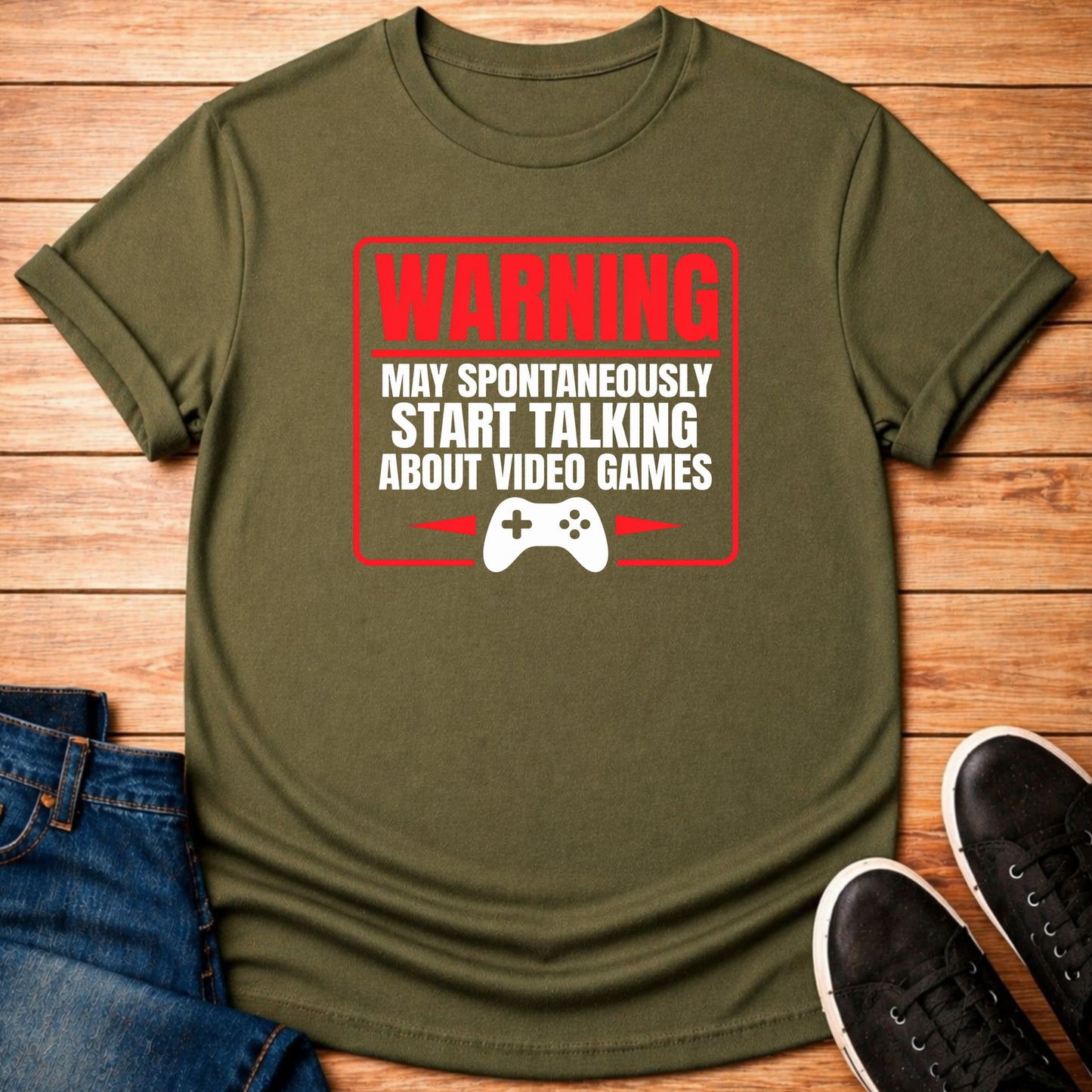T-Shirt Military Green / S May Talk About Games T-shirt