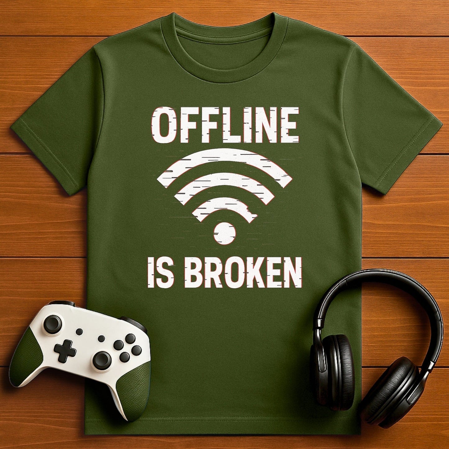 T-Shirt Military Green / S Who Broke Offline T-shirt