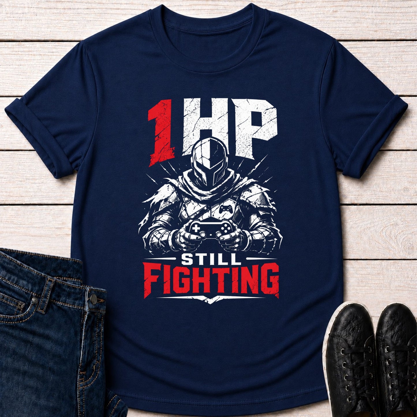 T-Shirt Navy / S 1HP Still Fighting T-shirt