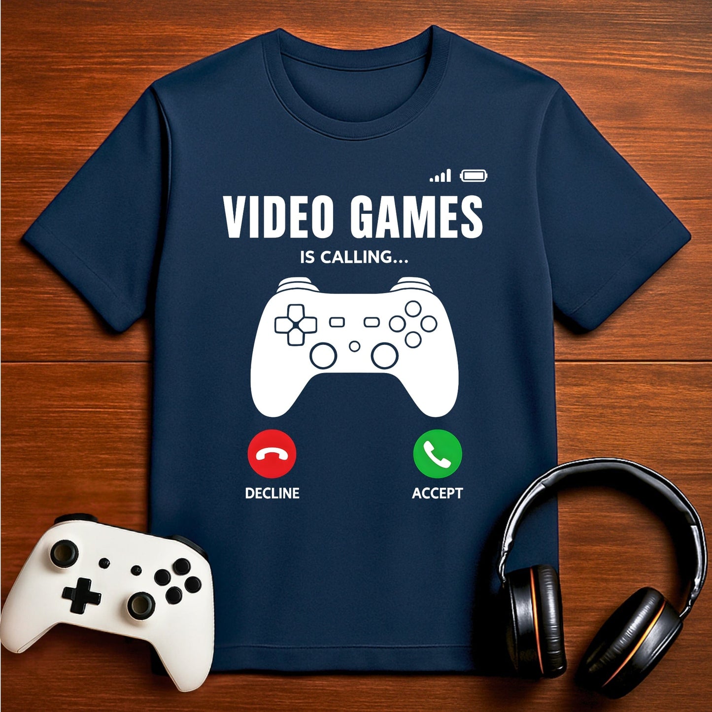 T-Shirt Navy / S Answer or Decline? Gaming T-shirt