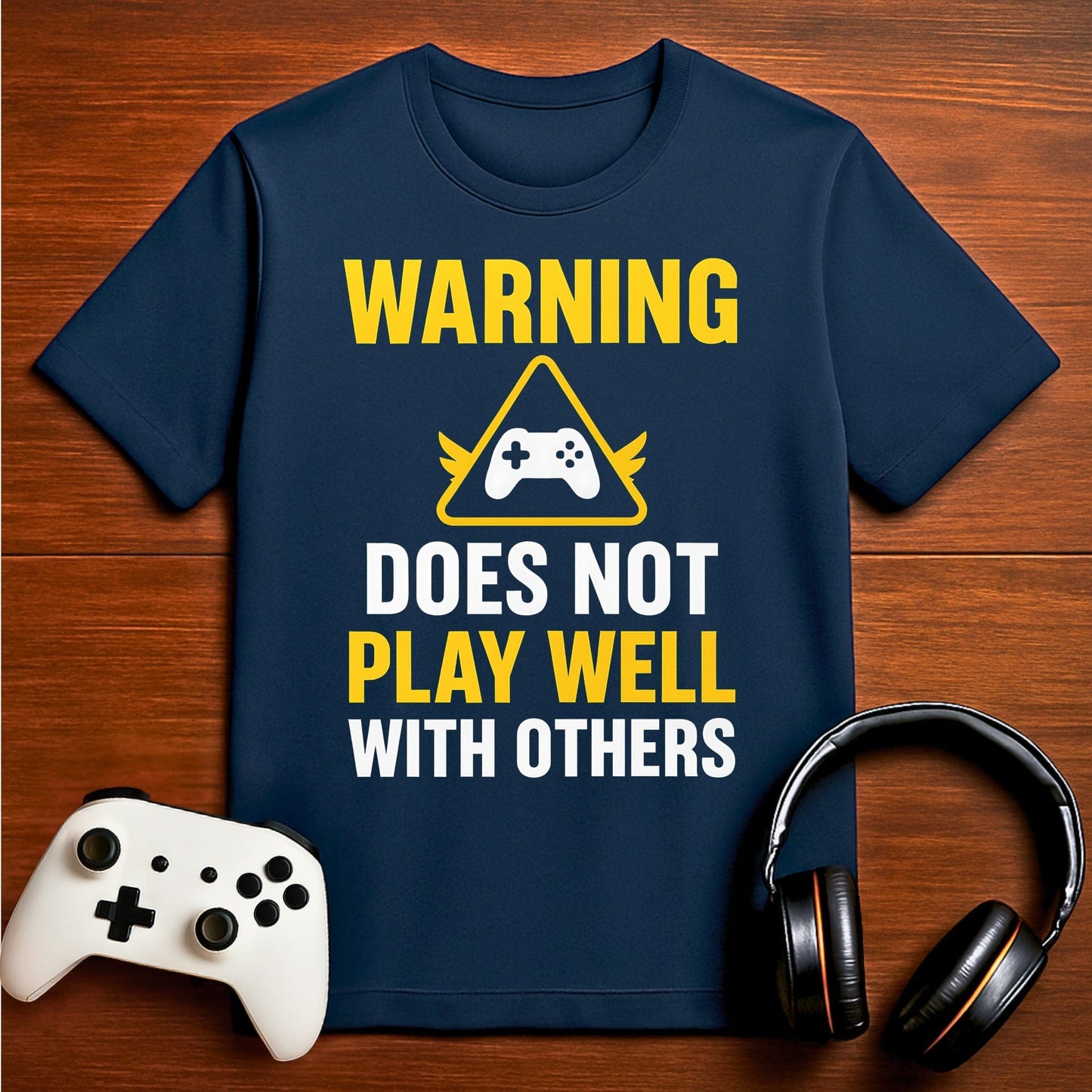 T-Shirt Navy / S Approach with Caution Gaming T-shirt