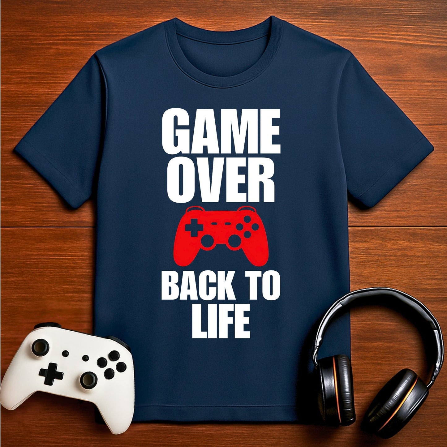T-Shirt Navy / S Back to Life Gaming T-shirt