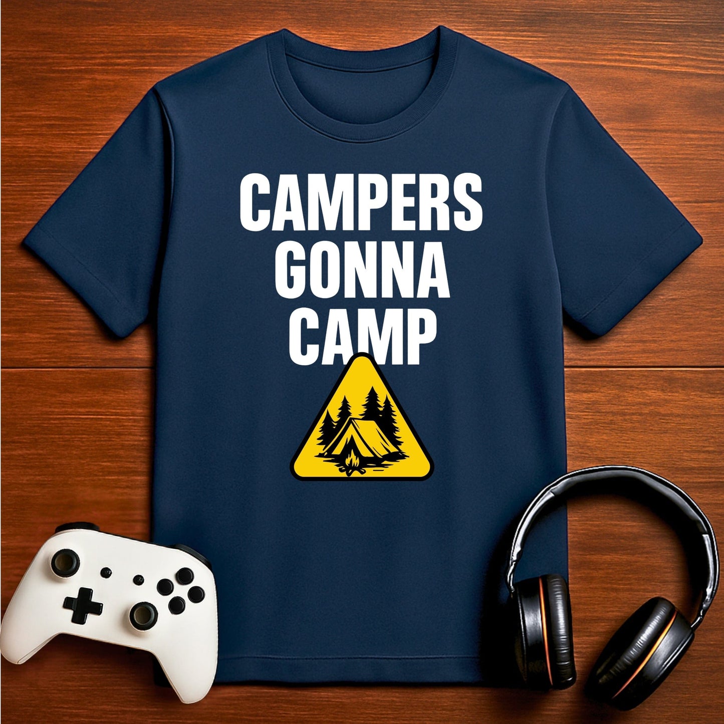 T-Shirt Navy / S Campers Gonna Camp T-shirt