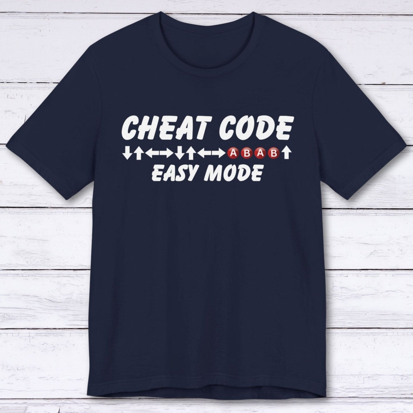 T-Shirt Navy / S Cheat Code (Easy Mode) Gaming T-shirt