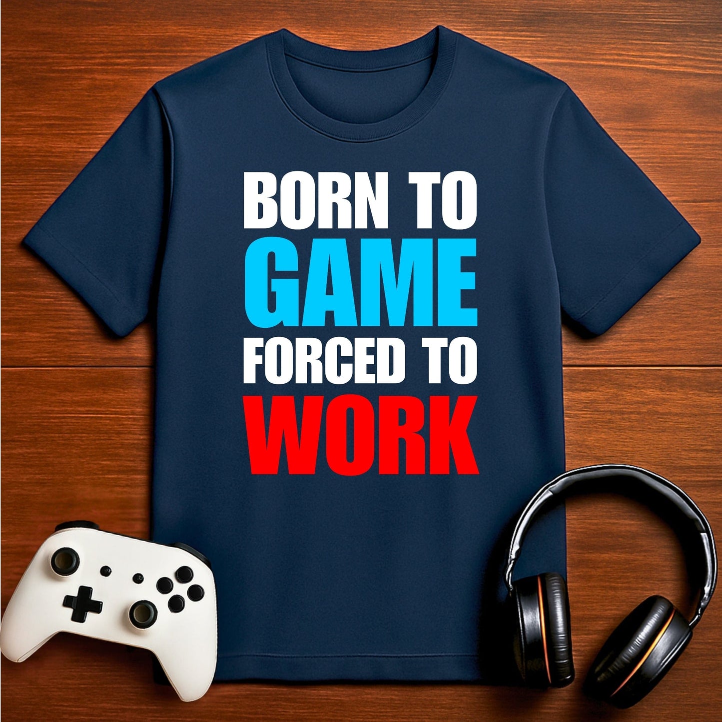 T-Shirt Navy / S Forced to Work Gamer T-shirt