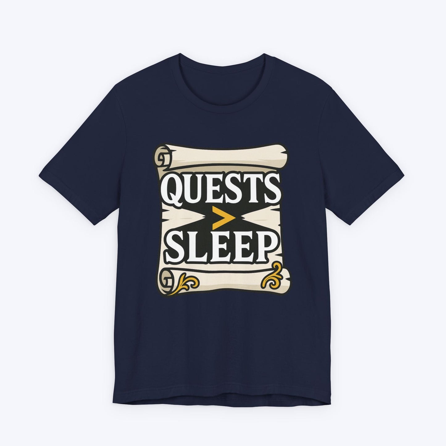 T-Shirt Navy / S Gamer Quests Over Sleep T-Shirt