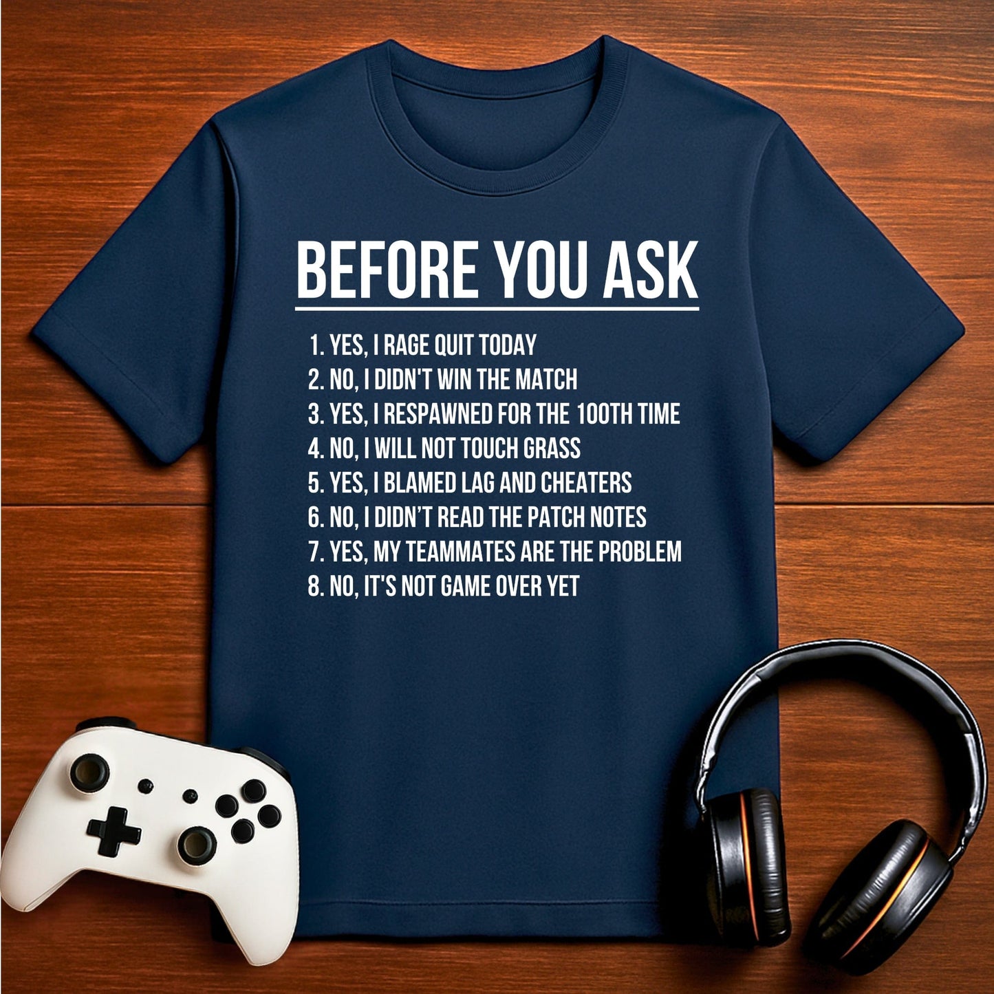 T-Shirt Navy / S Gaming FAQ T-shirt
