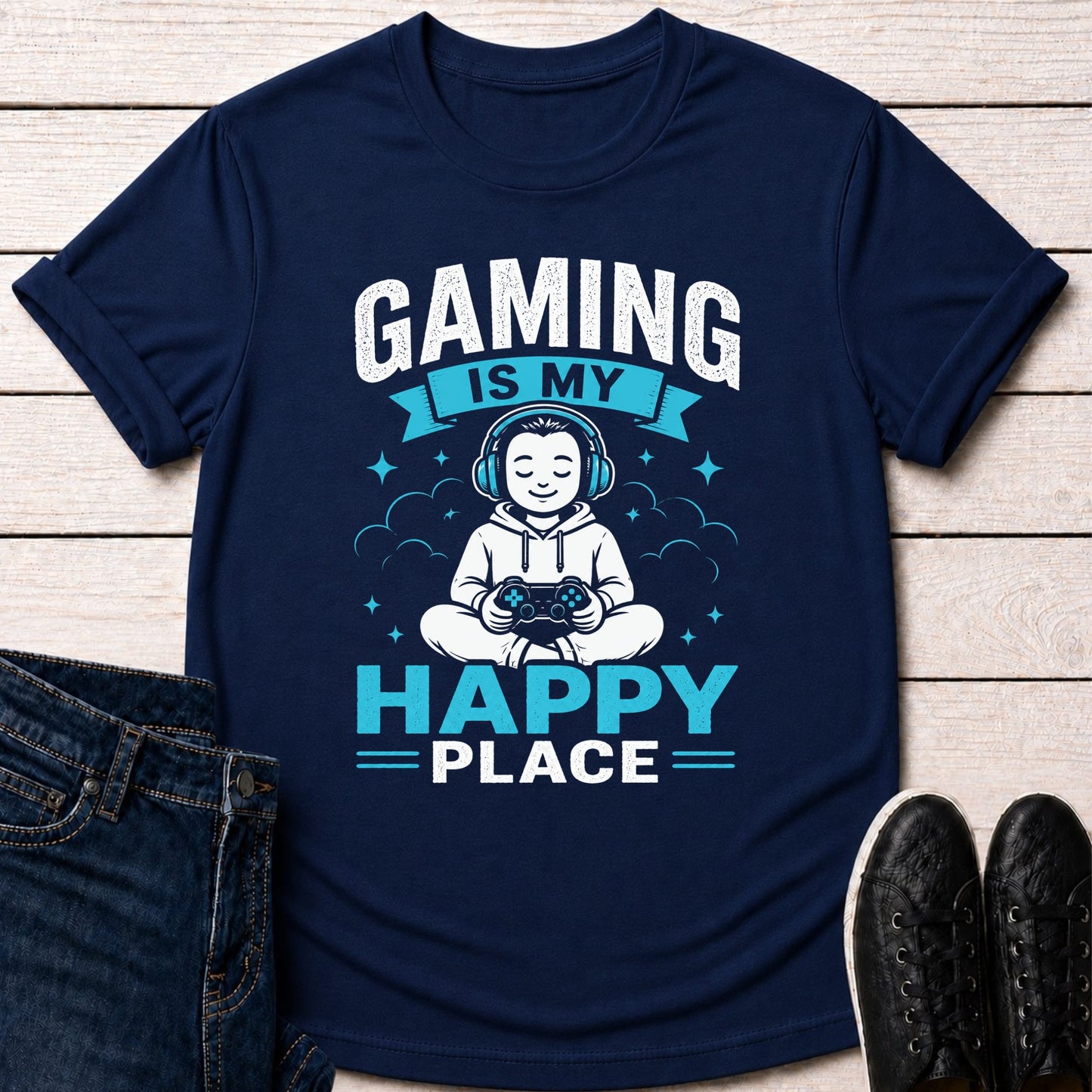 T-Shirt Navy / S Gaming Makes Me Happy T-Shirt