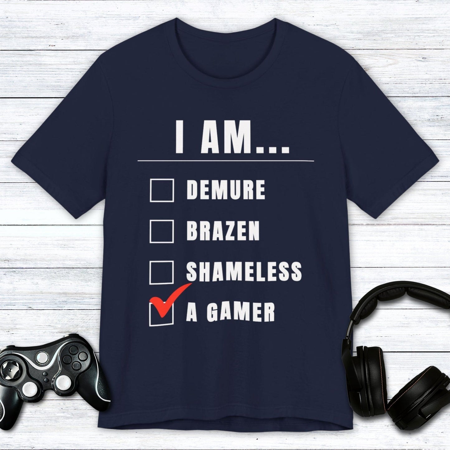T-Shirt Navy / S I Am a Demure Gamer T-shirt