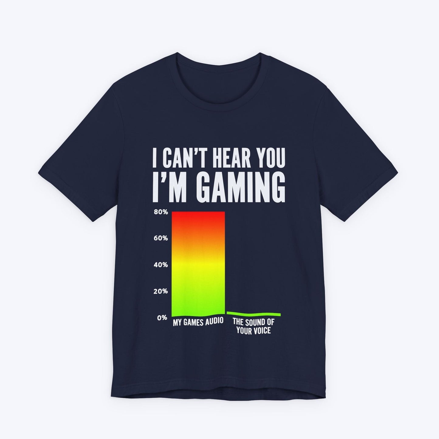T-Shirt Navy / S I Can't Hear You (Bar Chart) T-shirt