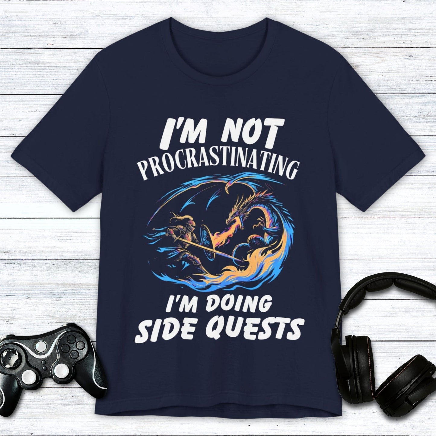 T-Shirt Navy / S I'm Not Procrastinating (I'm Doing Side Quests) T-shirt