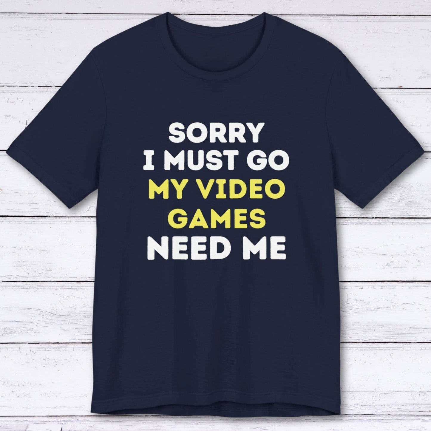T-Shirt Navy / S I Must Go (Video Games) T-shirt