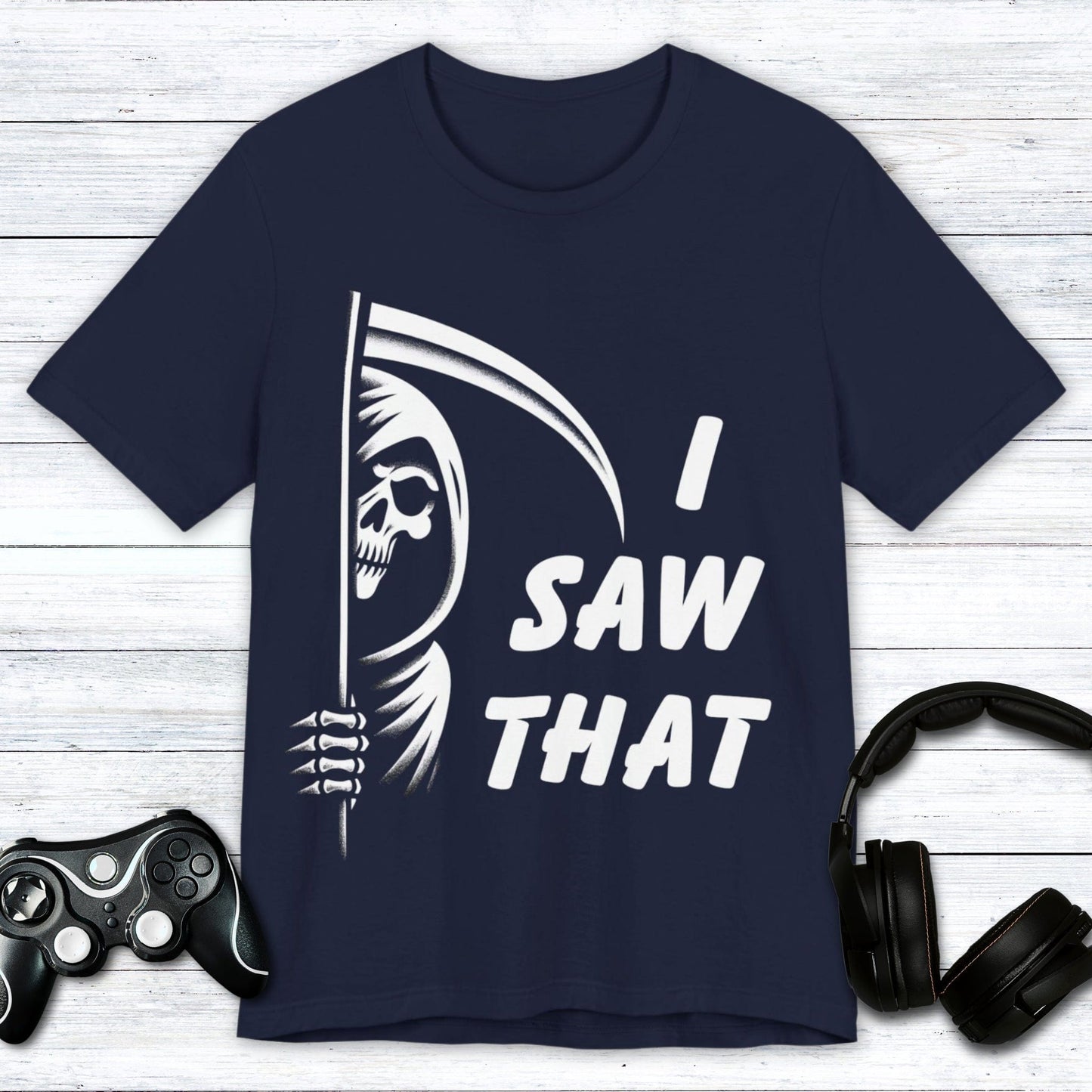 T-Shirt Navy / S I Saw That - Grim Reaper T-shirt