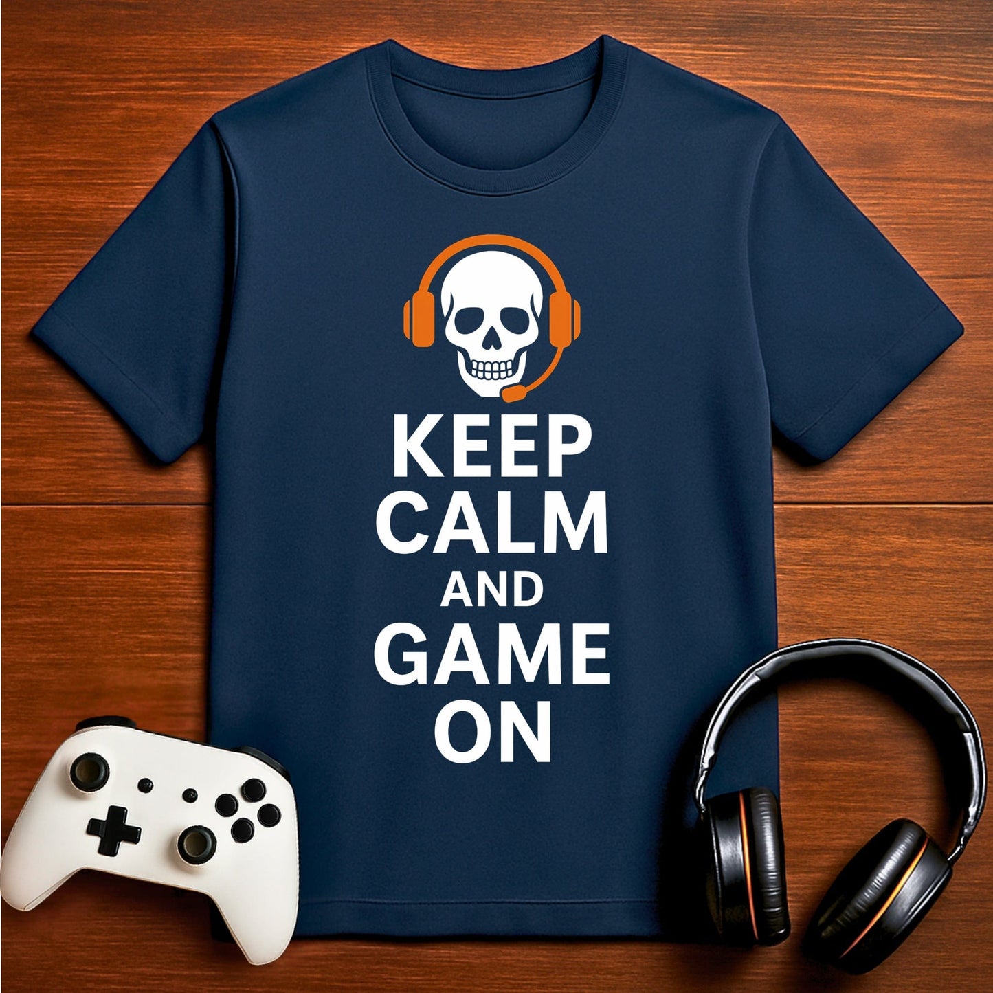 T-Shirt Navy / S Keep Calm and Game On T-shirt