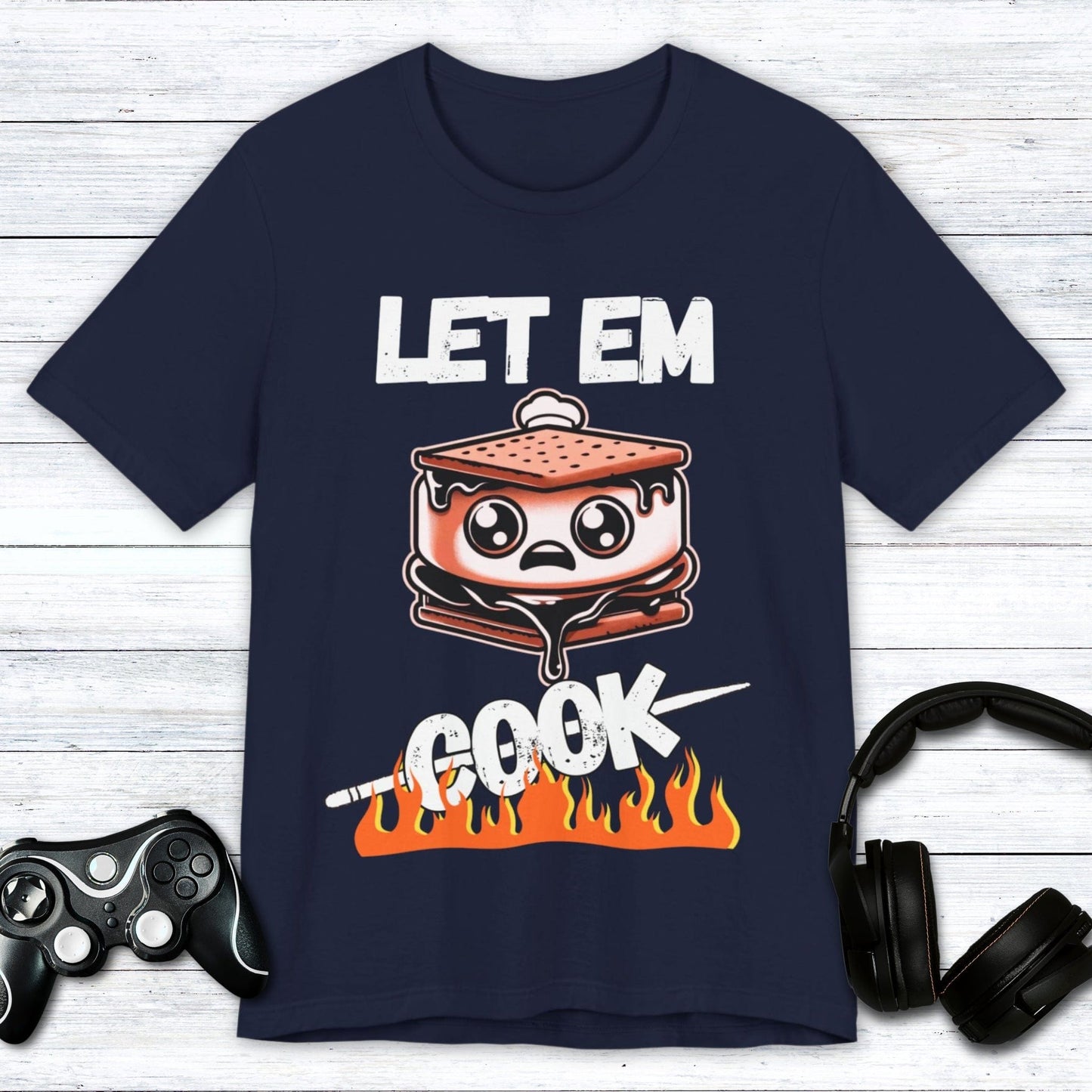 T-Shirt Navy / S Let Em Cook Gamer (S'mores )T-shirt
