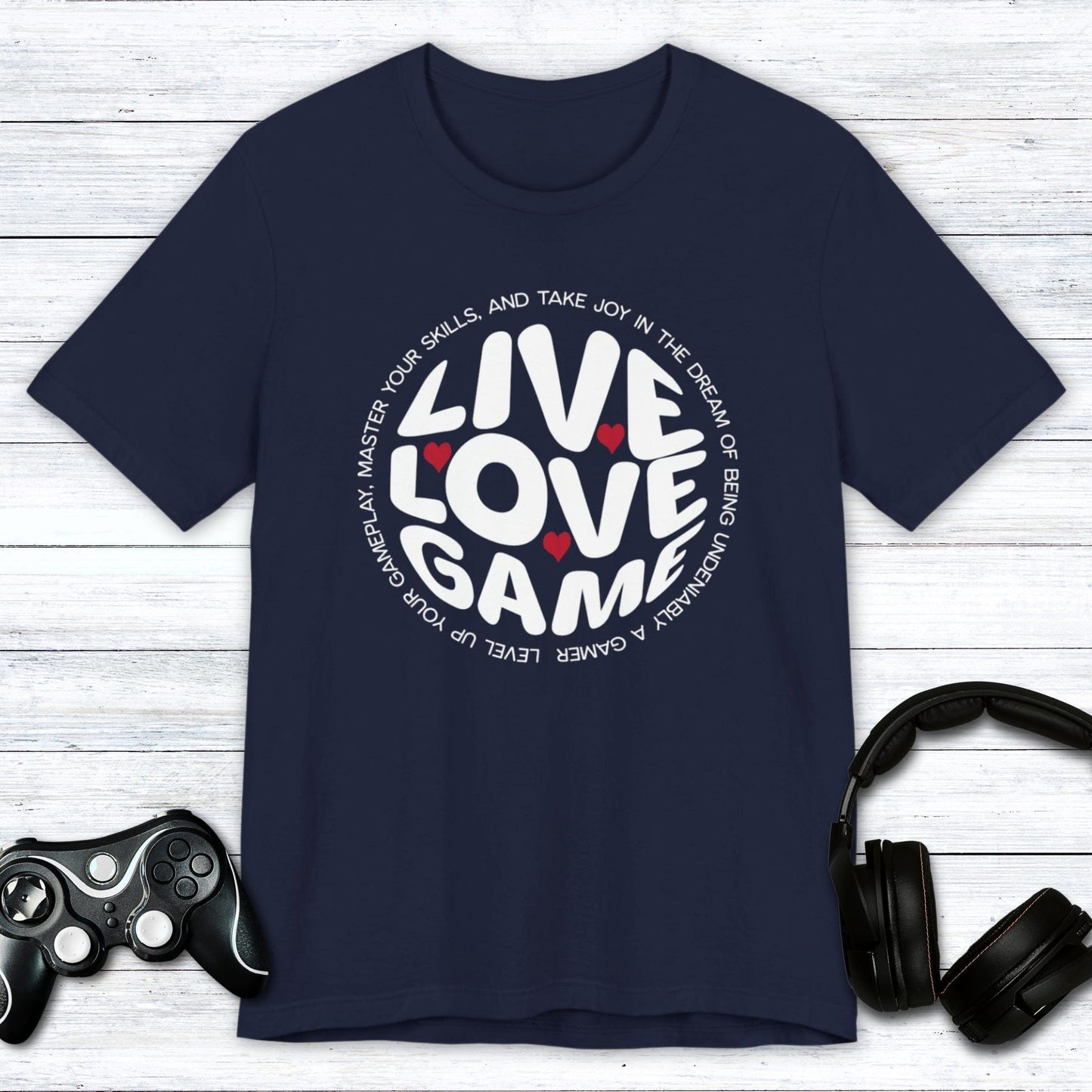 T-Shirt Navy / S Live, Love, Game (Around the World) T-shirt
