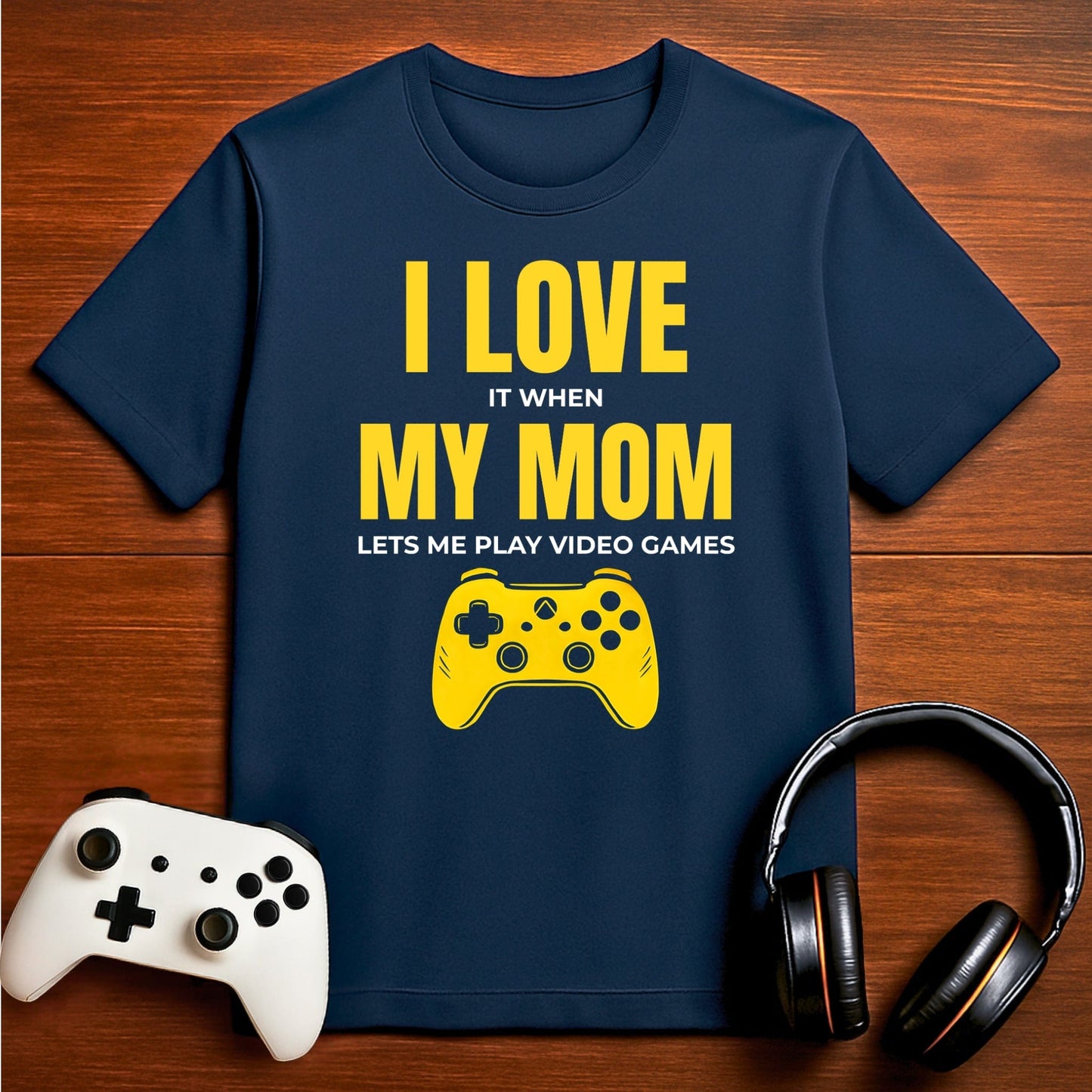 T-Shirt Navy / S Mom Said Yes to Gaming T-shirt