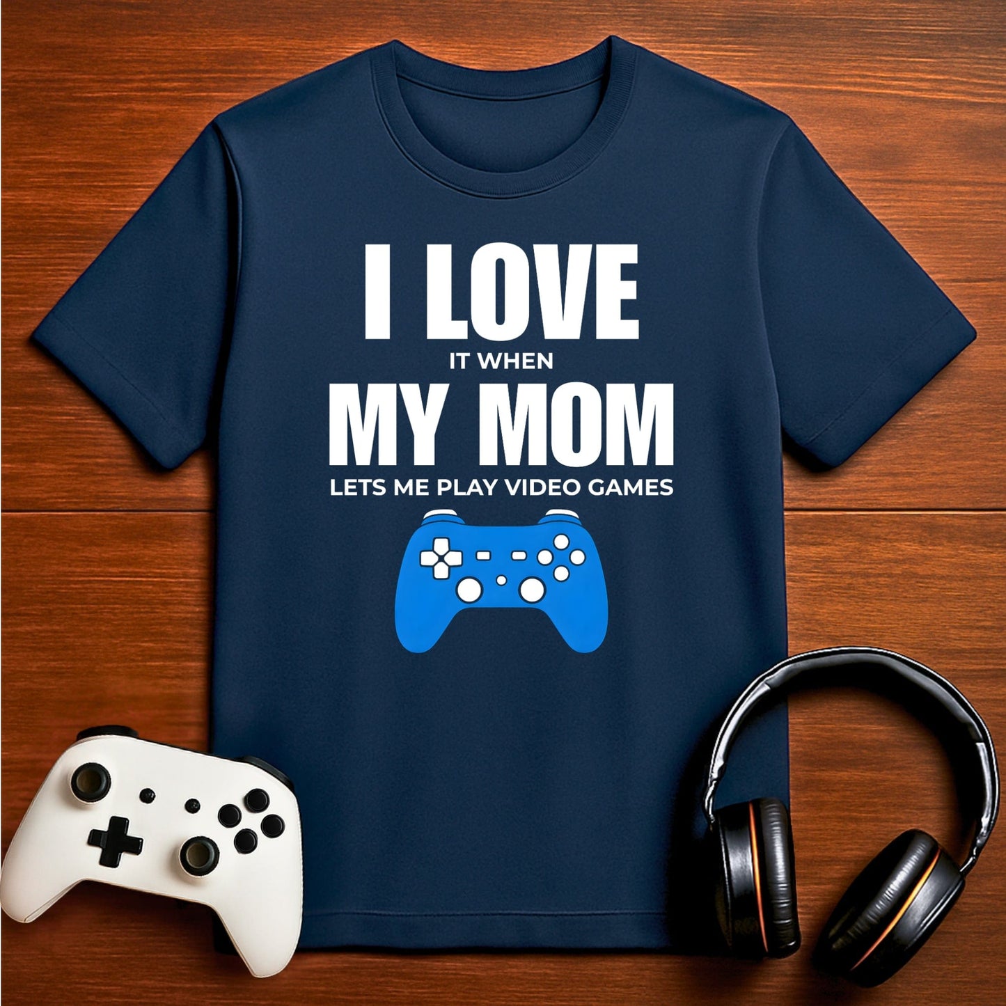 T-Shirt Navy / S My Mom Lets Me Game T-shirt