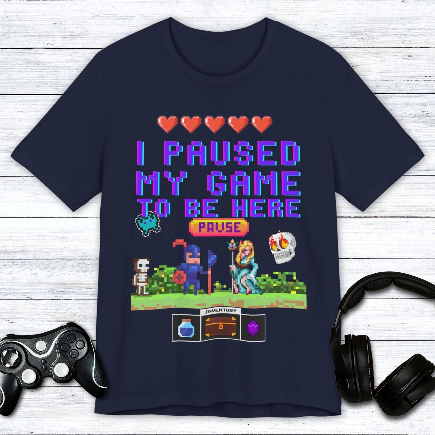 T-Shirt Navy / S My Pixels Are Waiting T-shirt