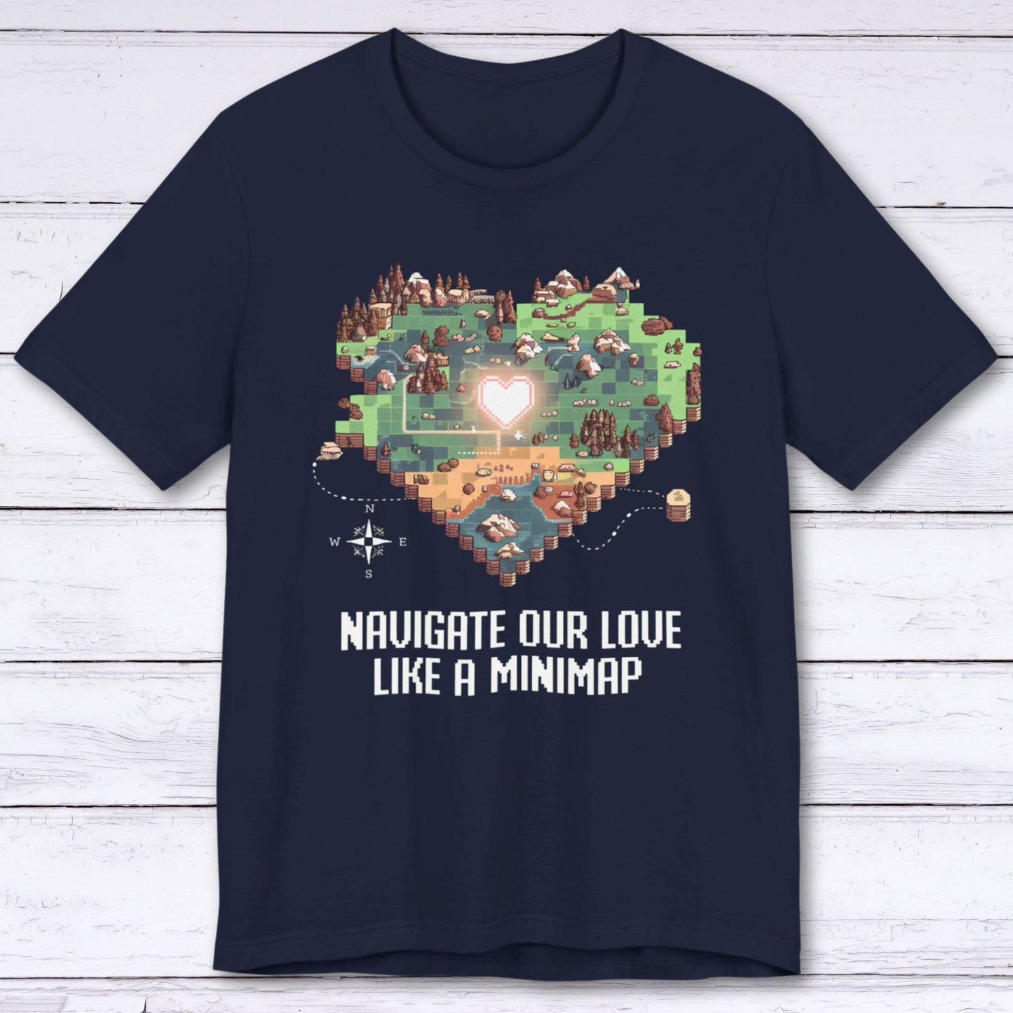 T-Shirt Navy / S Navigate Our Love Like A Minimap T-shirt