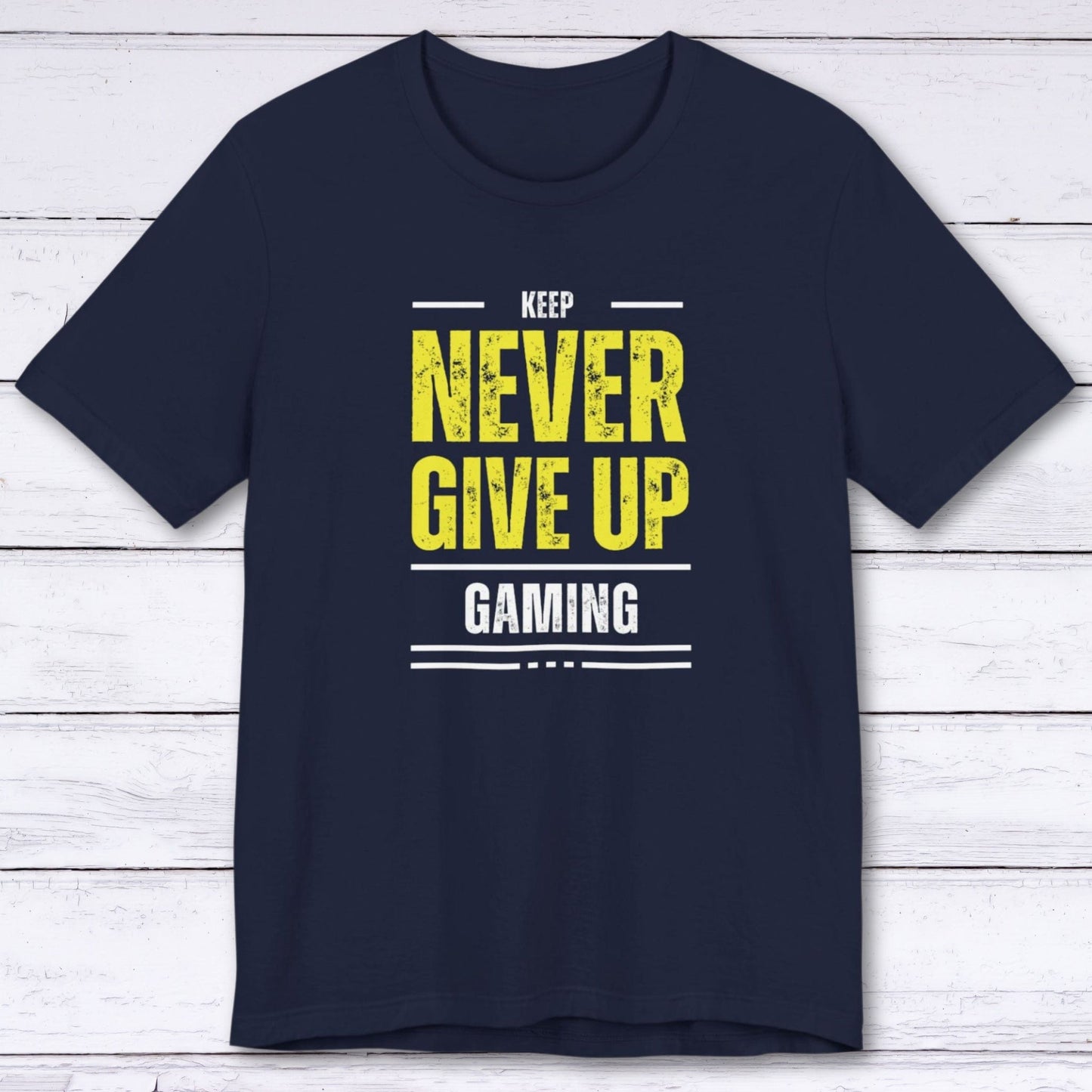 T-Shirt Navy / S Never Give Up Gaming T-shirt