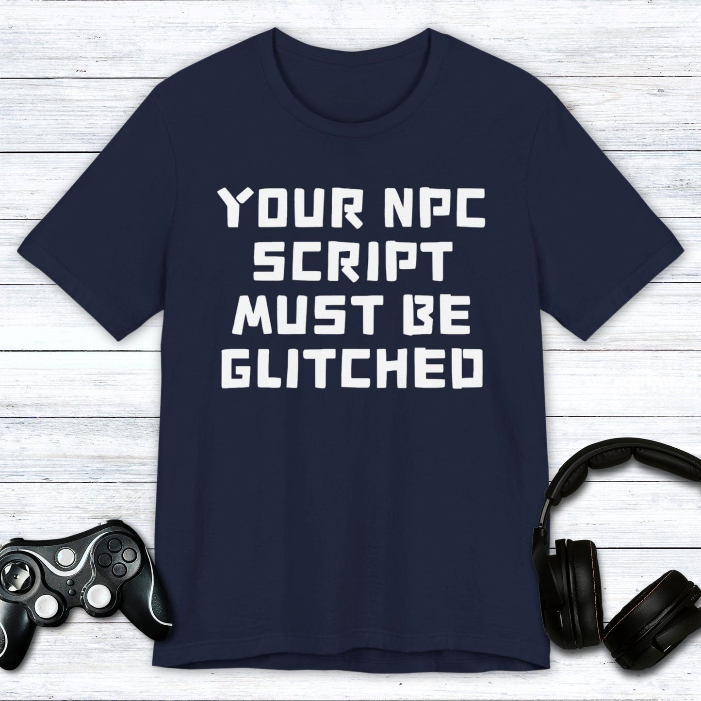 T-Shirt Navy / S NPC Glitching "Gamer" T-shirt