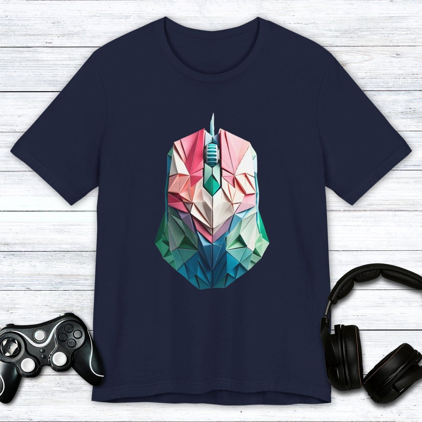 T-Shirt Navy / S Origami Mouse Gamer T-shirt