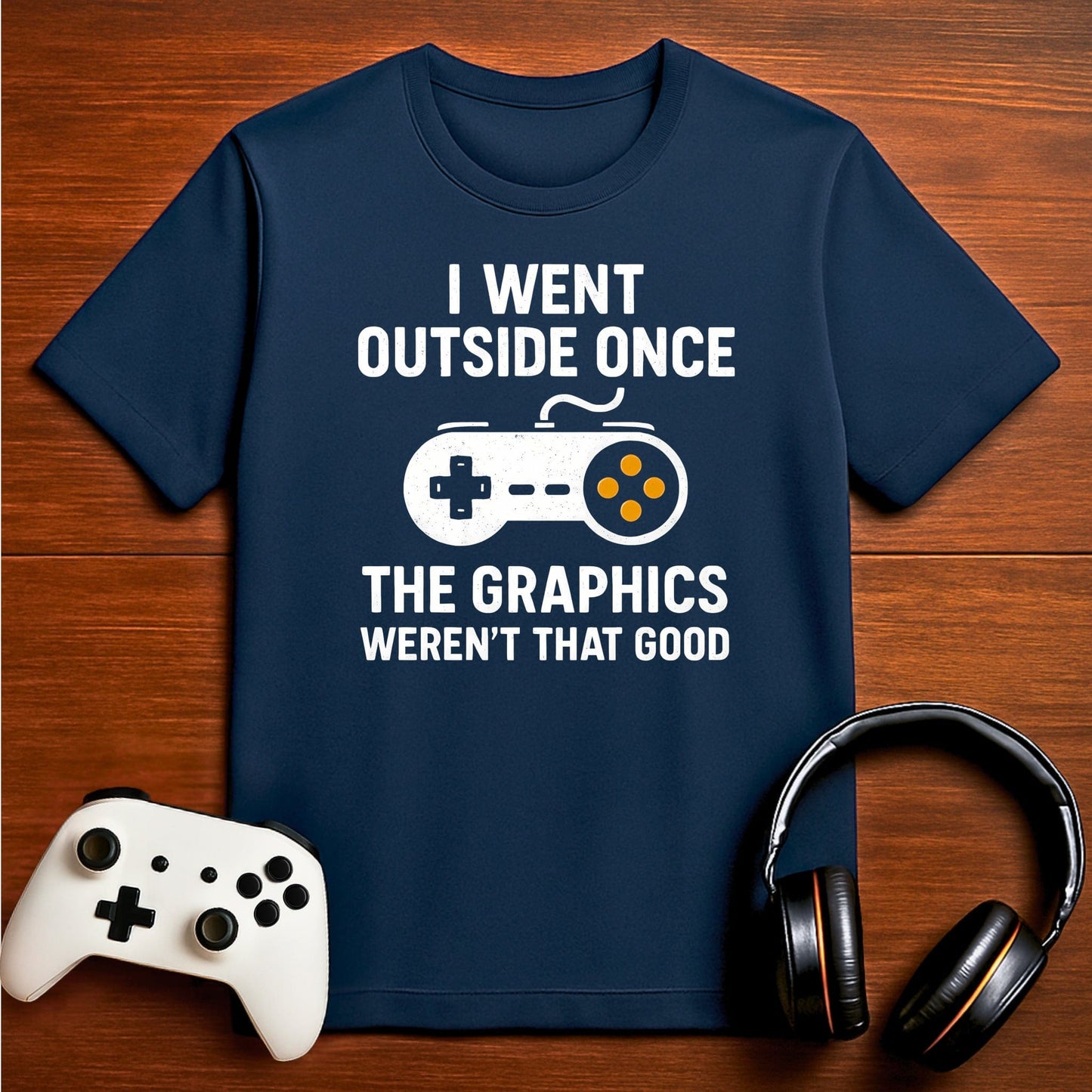T-Shirt Navy / S Outside Had Bad Graphics T-shirt