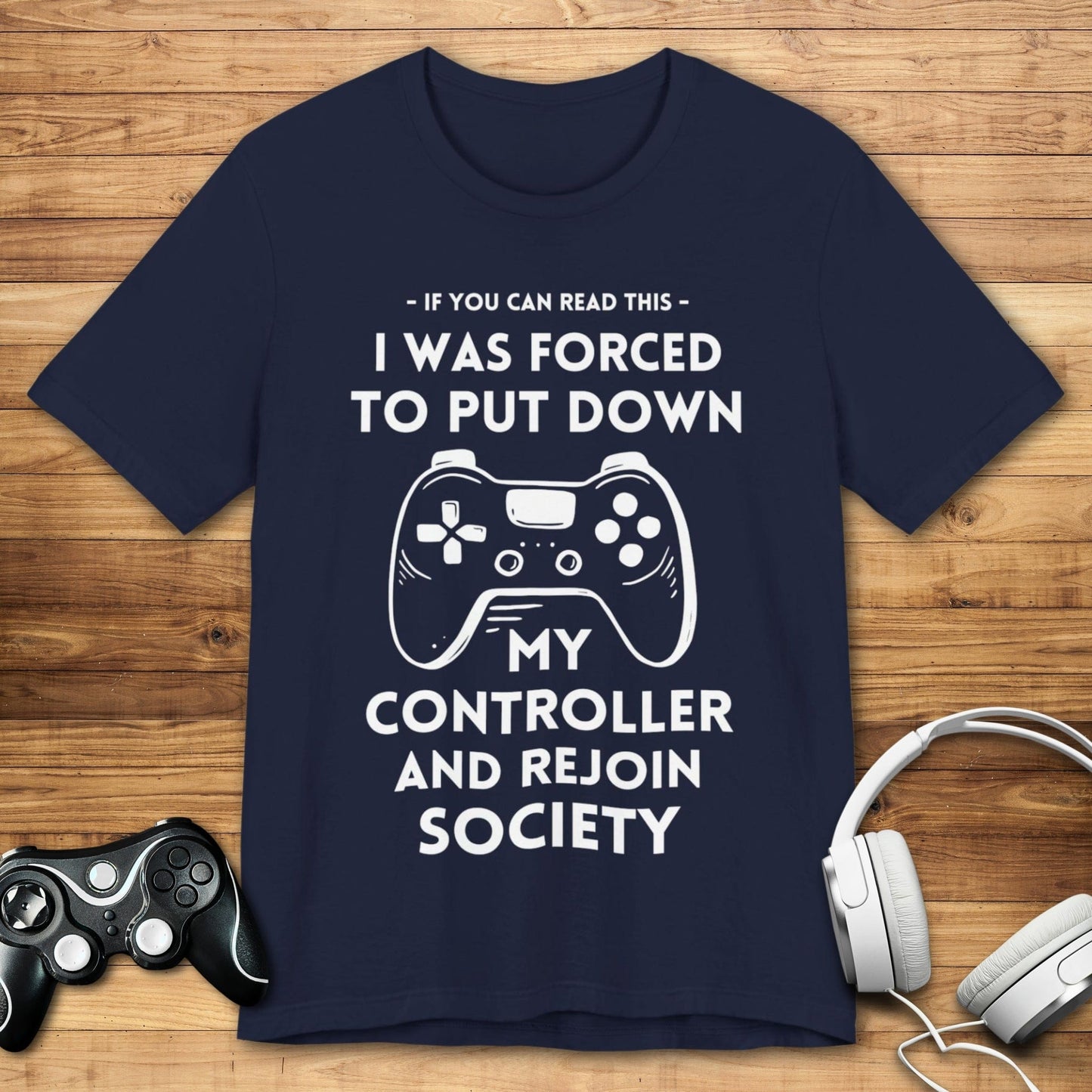 T-Shirt Navy / S Pause Game, Enter World T-shirt