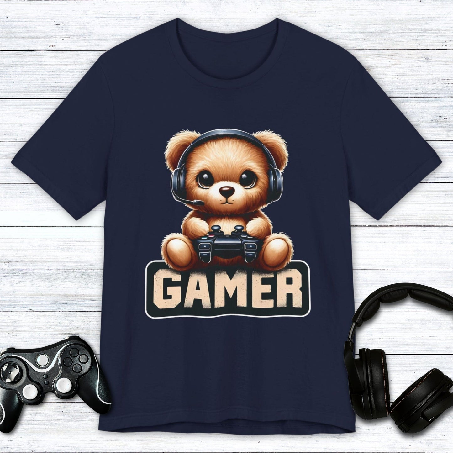 T-Shirt Navy / S Paws and Play Gamer T-shirt