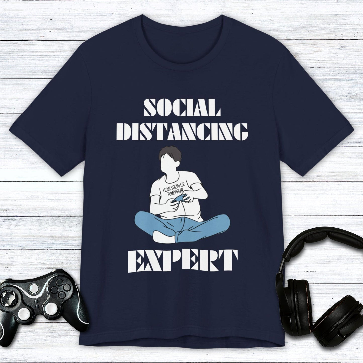 T-Shirt Navy / S Social Distancing Expert T-shirt
