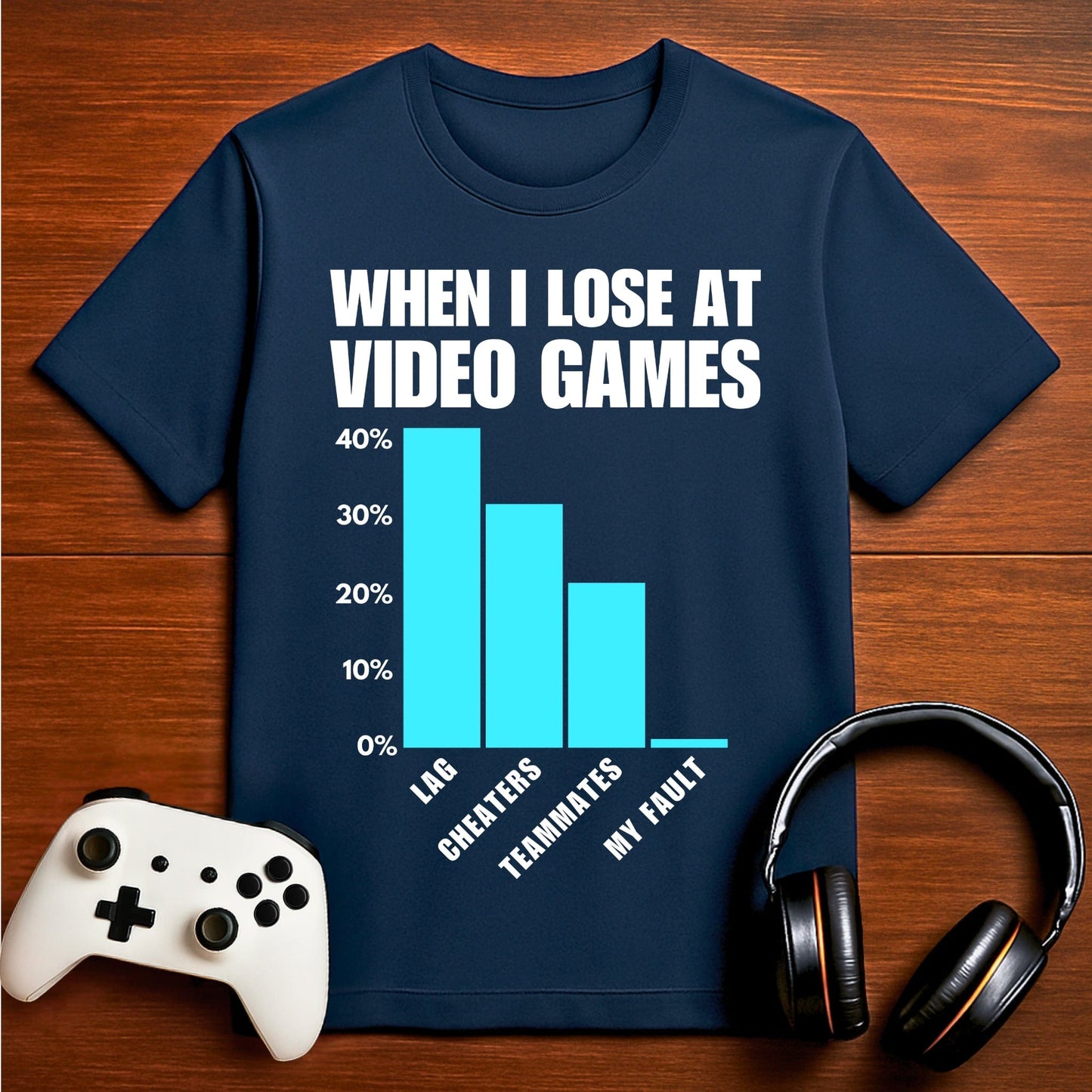 T-Shirt Navy / S The Gamer Blues T-shirt