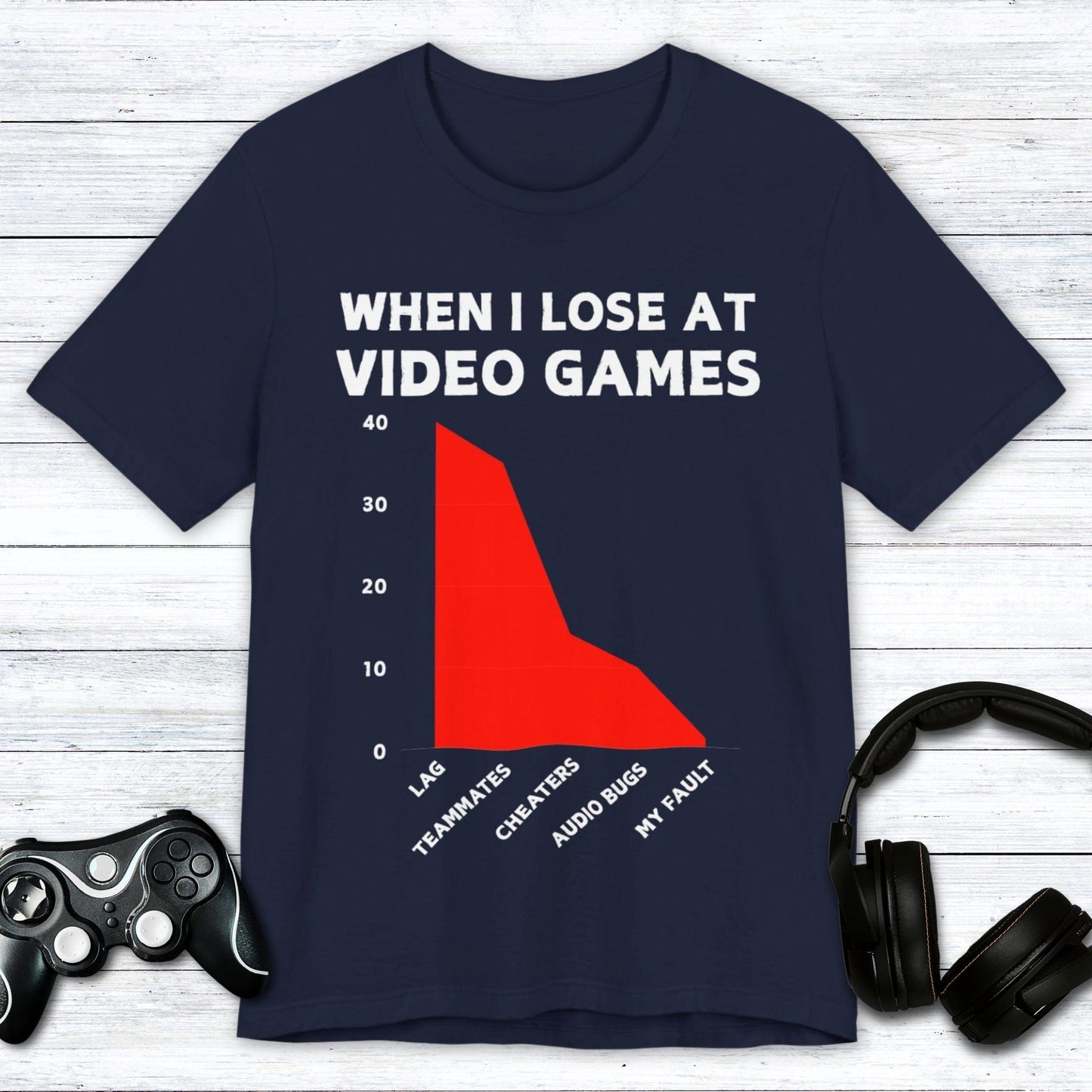 T-Shirt Navy / S The Stats Never Lie (Gaming) T-shirt