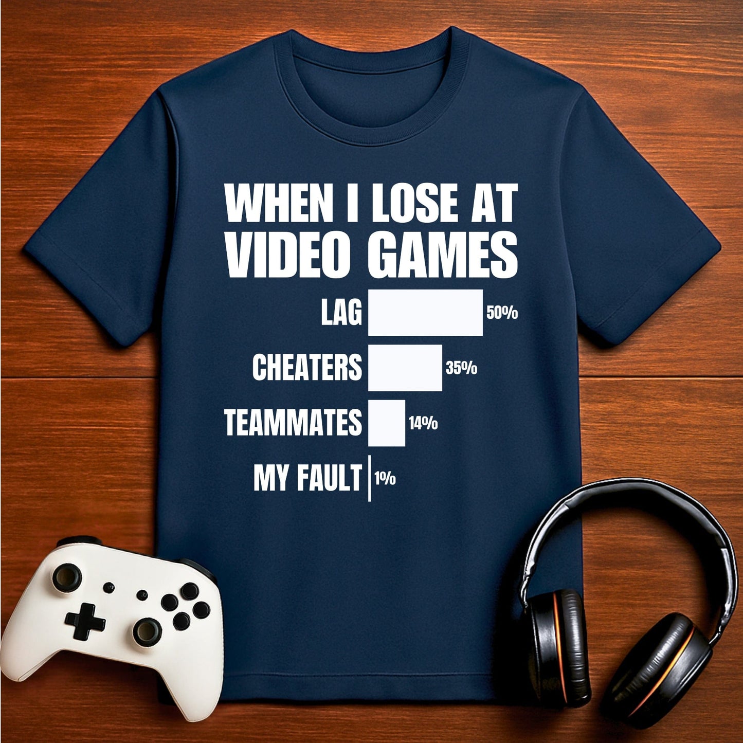 T-Shirt Navy / S When I Lose at Video Games T-shirt