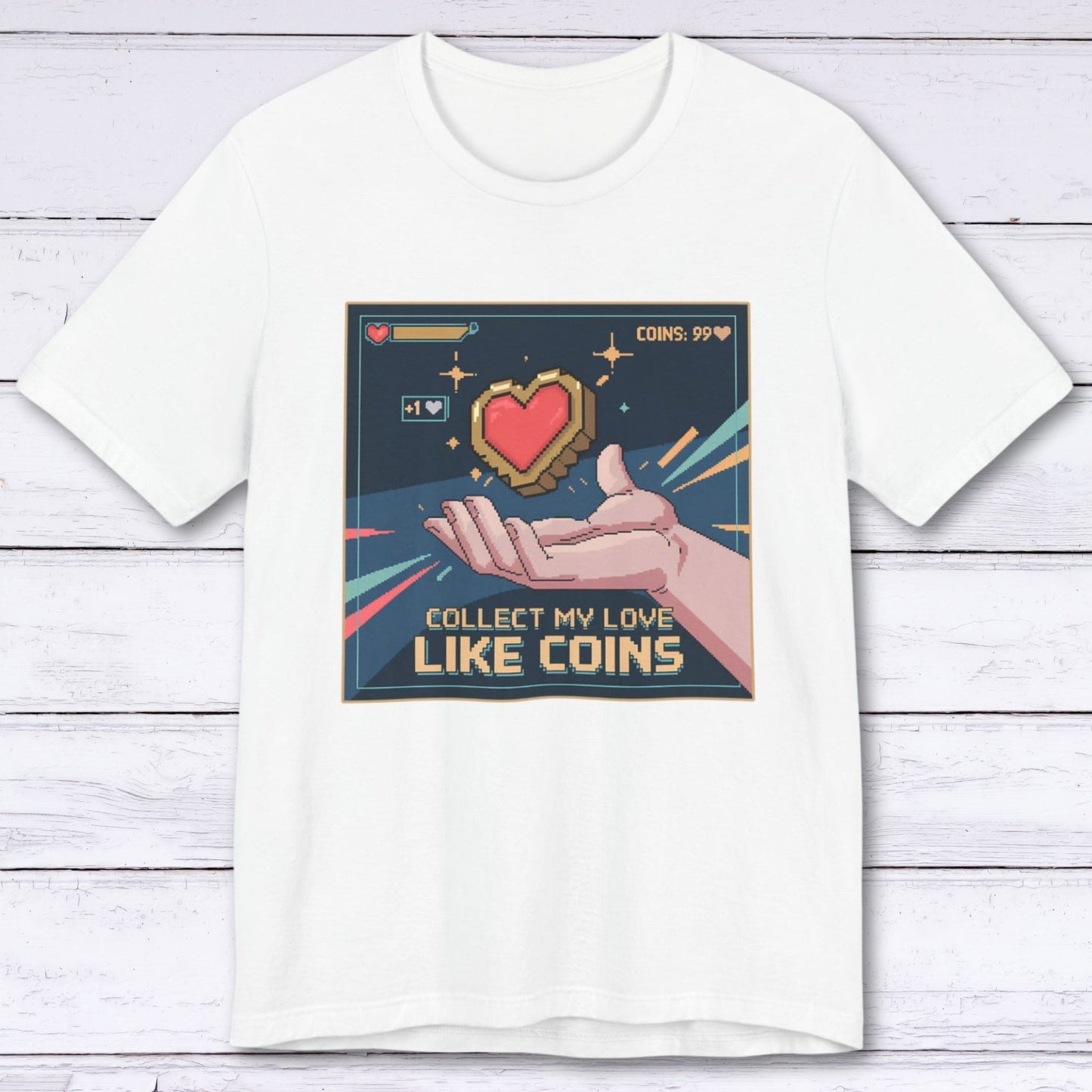 T-Shirt White / S Collect My Love Like Coins T-shirt