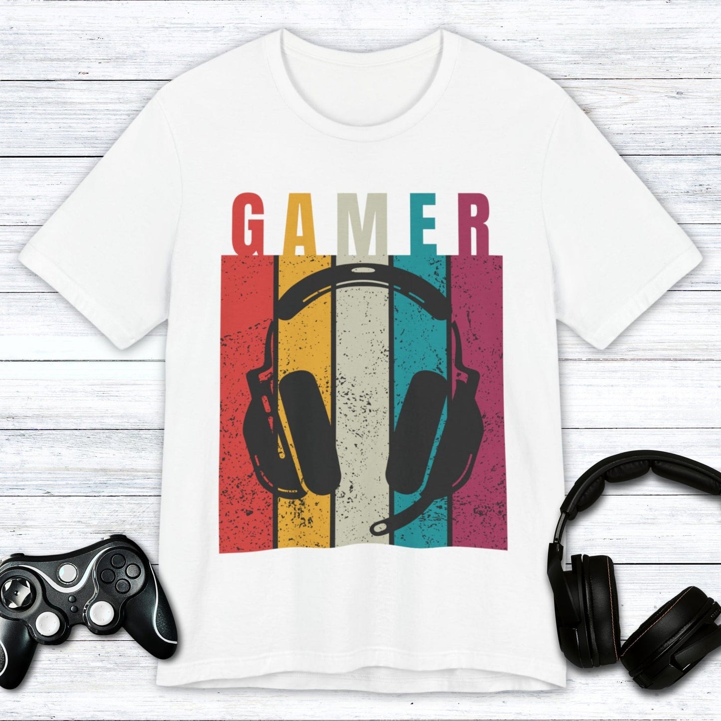 T-Shirt White / S Vintage Gamer (Headset Edition) T-shirt