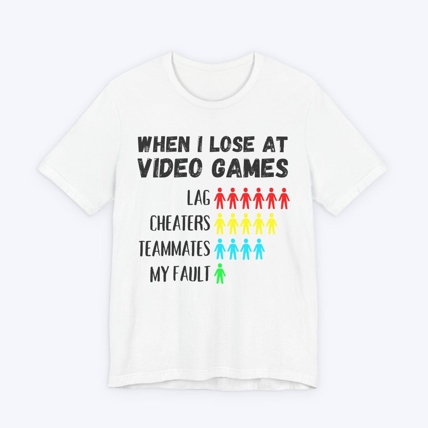 T-Shirt White / S When I Lose At Video Games (Pictograph Edition) T-shirt