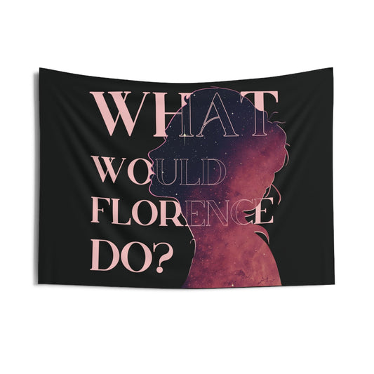 Home Decor 36" × 26" What Would Florence Do Tapestry (Black Edition)