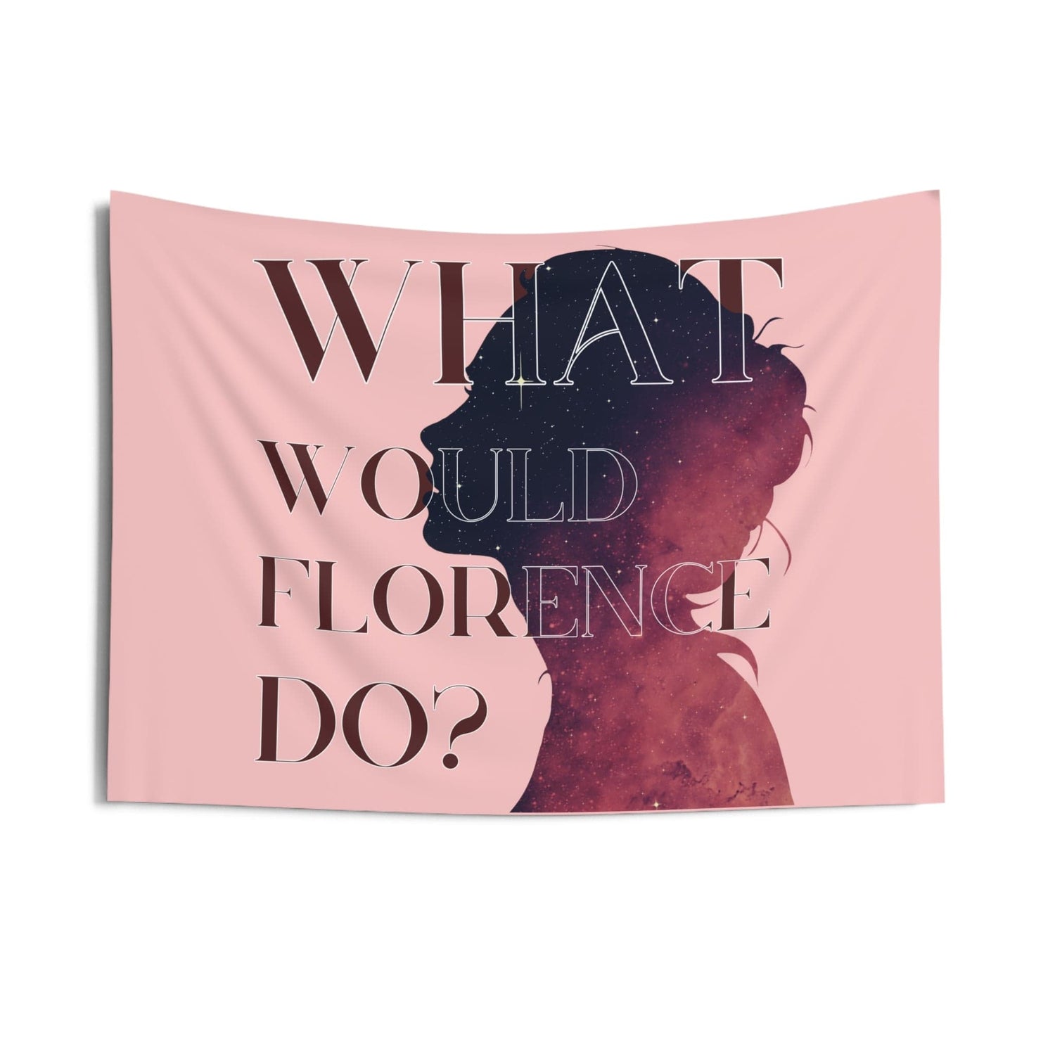 Home Decor 36" × 26" What Would Florence Do Tapestry (Pink Edition)