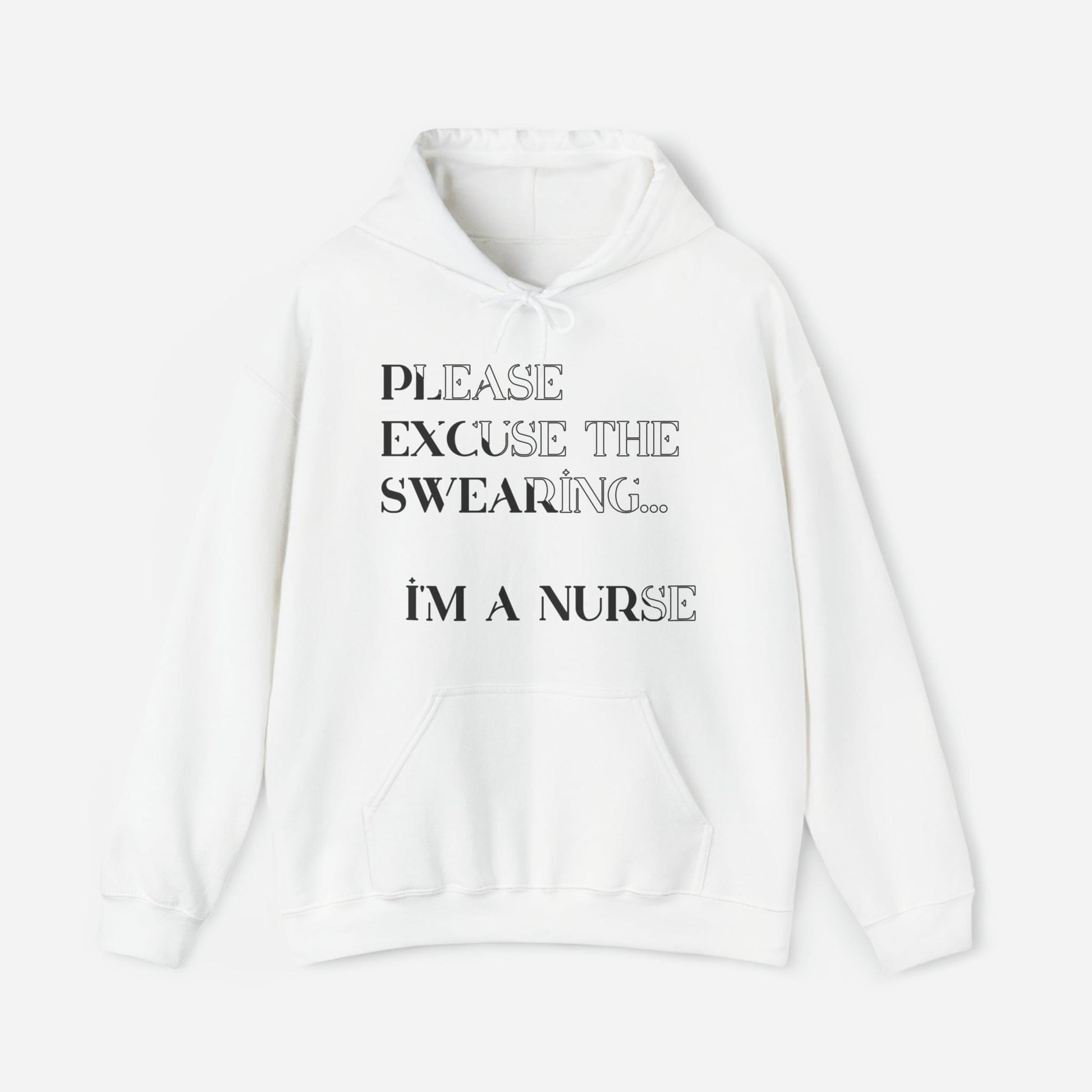 Hoodie White / S Please Excuse the Swearing Hooded Sweatshirt