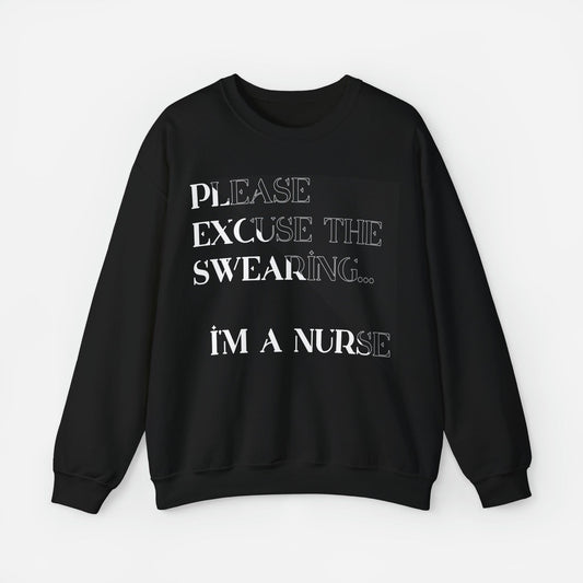 Sweatshirt S / Black Please Excuse the Swearing Crewneck Sweatshirt