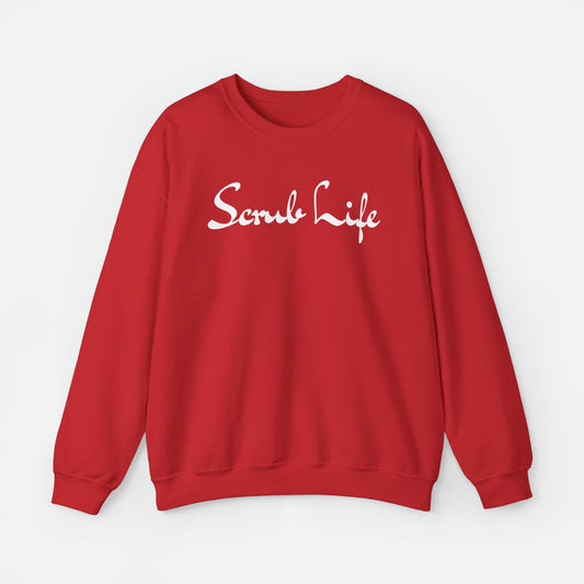 Sweatshirt S / Red Scrub Life Fashion Crewneck Sweatshirt