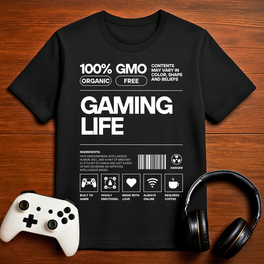 T-Shirt Black / S 100% Organic Gaming T-shirt