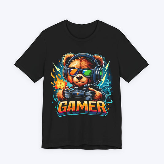 T-Shirt Black / S 3D Firestorm Bear Gamer T-shirt