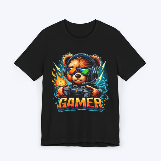 T-Shirt Black / S 3D Firestorm Bear Gamer T-shirt