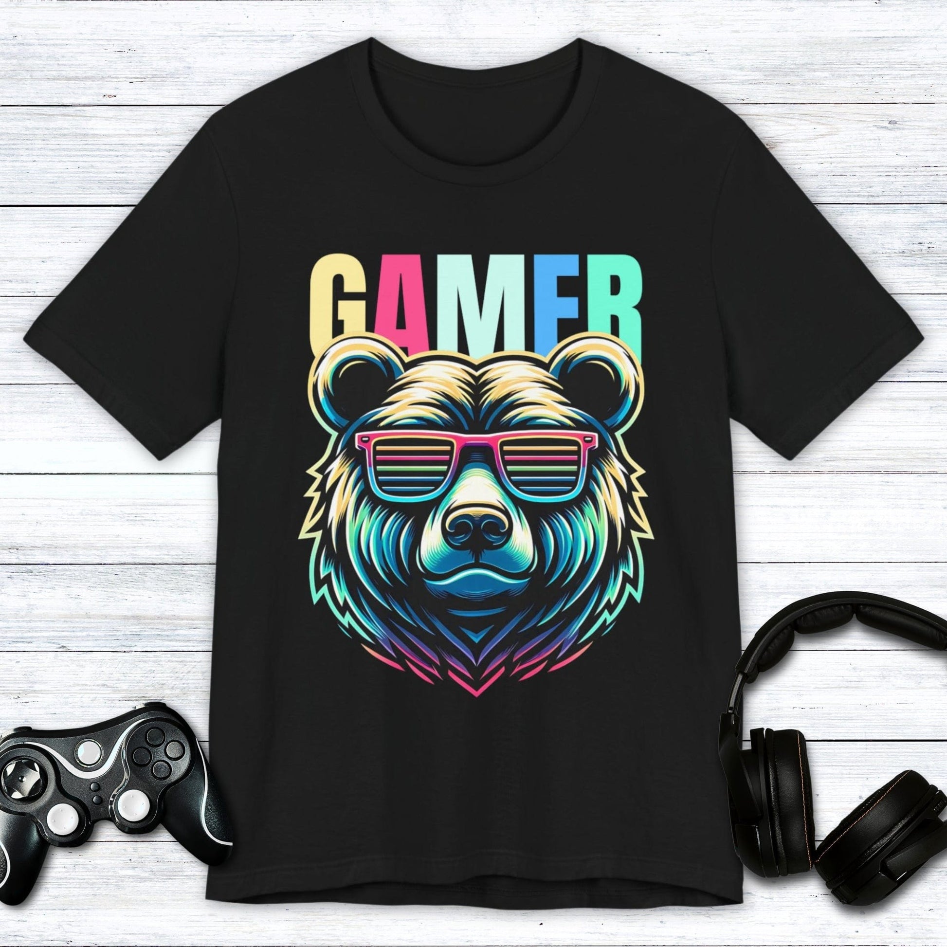 T-Shirt Black / S Beary Cool Gamer T-shirt