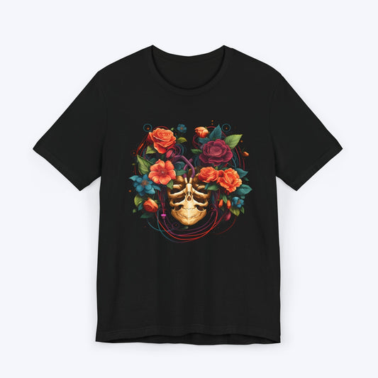 T-Shirt Black / S Bones and Roses (Gothic Garden) Tee