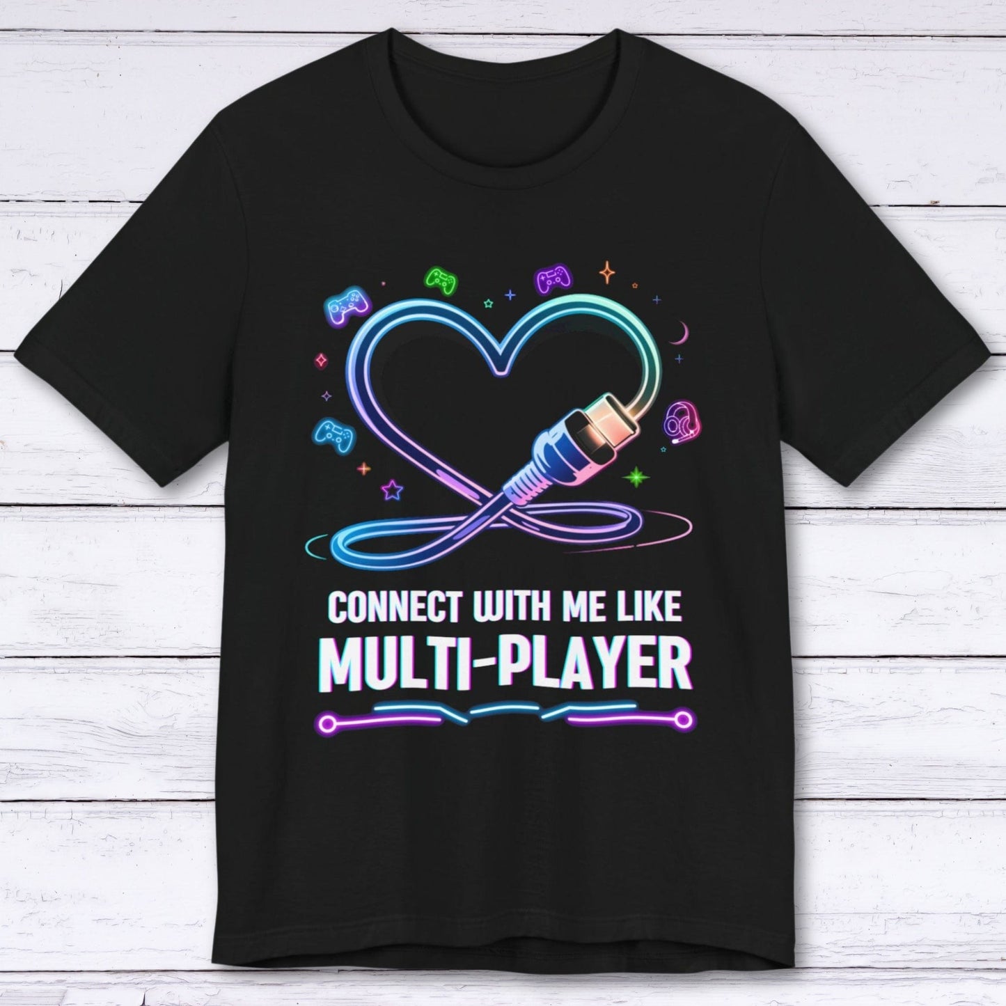 T-Shirt Black / S Connect With Me Like Multiplayer T-shirt