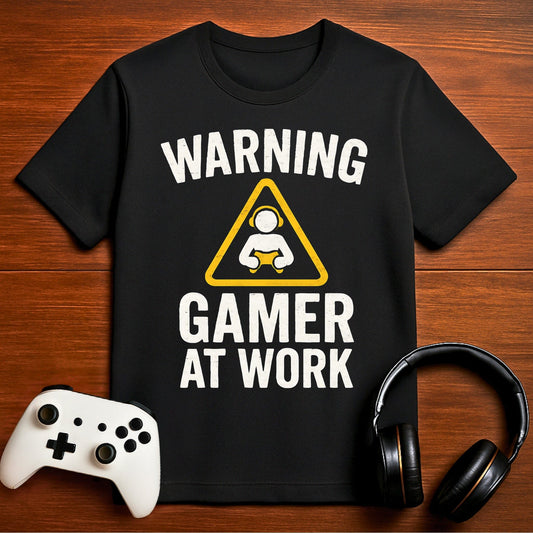 T-Shirt Black / S Danger: Gamer at Work T-shirt
