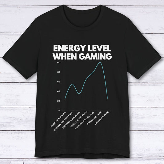 T-Shirt Black / S Energy Level When Gaming T-shirt